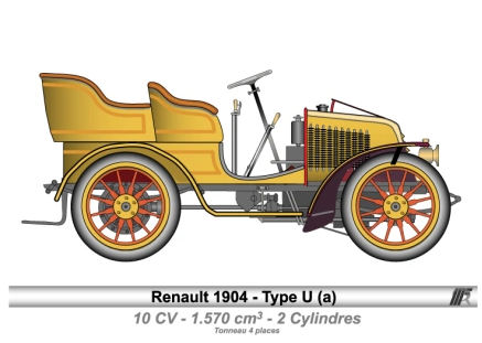 jaune d Renault 1904 - Type U (a)